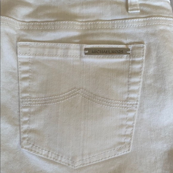 Michael Kors White Denim Capri/Cropped Pants Size 10 - Picture 7 of 8